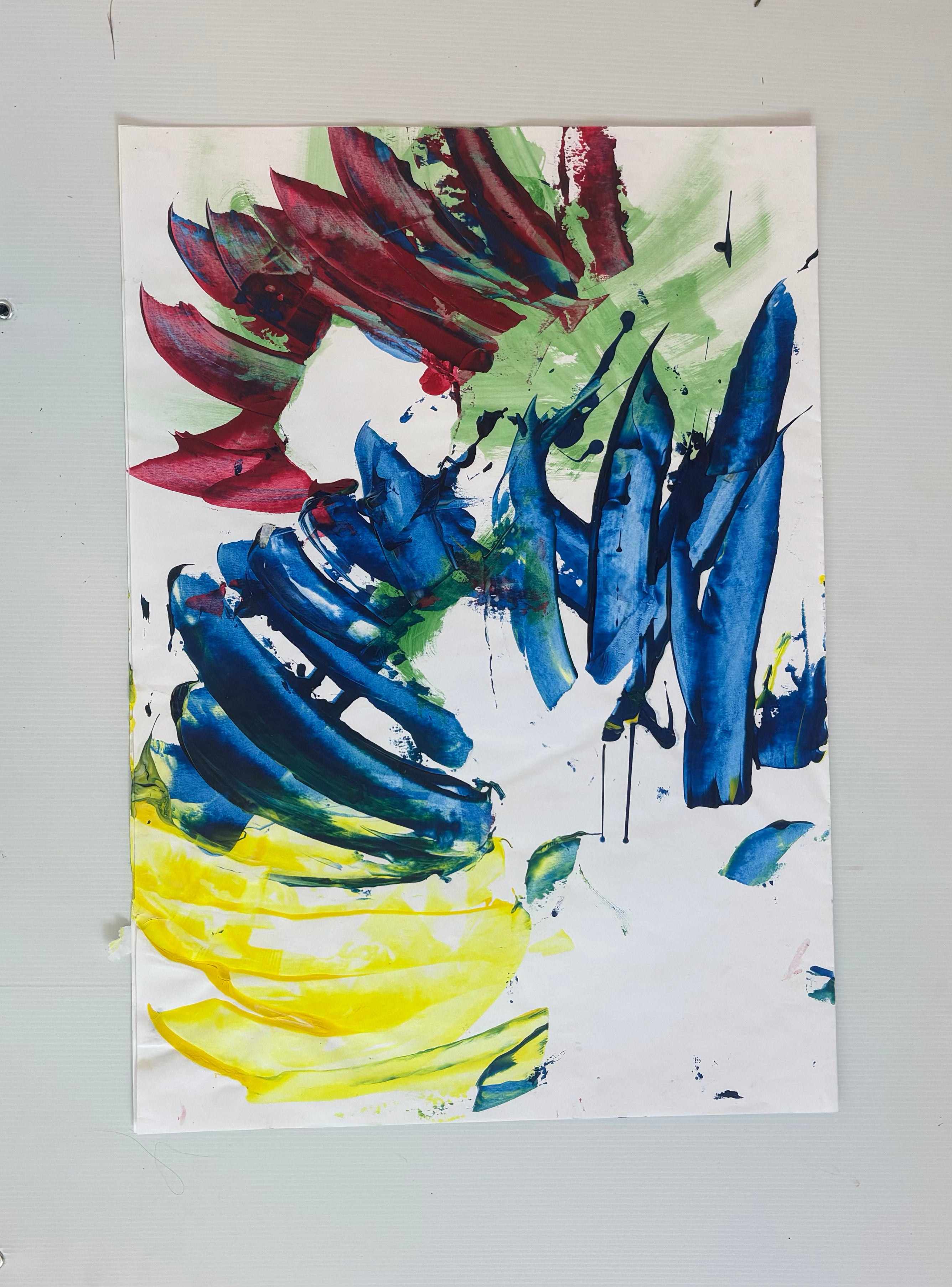 roosters — original artwork by Matt Webb
